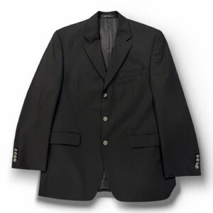 Ralph Lauren Elegant Formal Black Blazer Sport Coat Jacket 40R Office Wedding